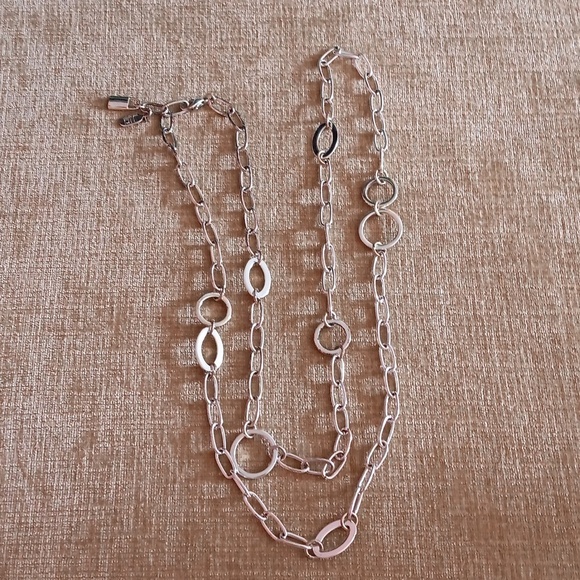 JLO Silver Tone Link Long Wrap Necklace - Picture 2 of 8